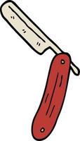 cartoon doodle cut throat razor vector