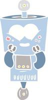 happy flat color style cartoon robot vector