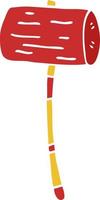 cartoon doodle mallet vector