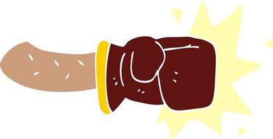 cartoon doodle boxing glove vector