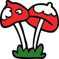 cartoon doodle mushroom vector