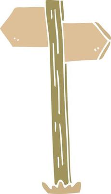 cartoon doodle sign posts