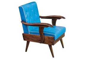 Wooden armchair isolated. photo