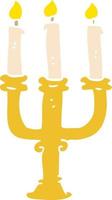 candelabro de doodle de dibujos animados vector