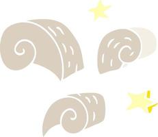 cartoon doodle swirl decorative elements vector