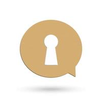 Encryption Message icon with padlock 3D flat style. photo