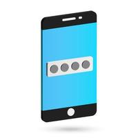 código pin seguridad teléfono icono 3d foto