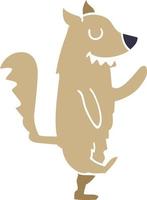 cartoon doodle dancing dog vector