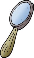 cartoon doodle magnifying glass vector