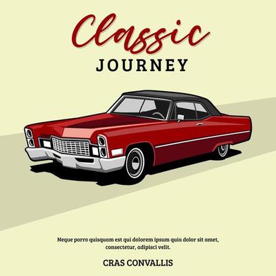 classic car retro vintage illustration design vector