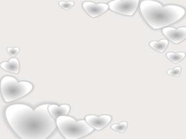 Heart motif background with gray color, suitable for cover templates photo