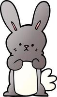 cartoon doodle bunny rabbit vector