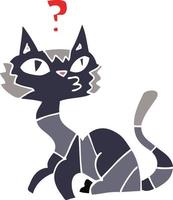 cartoon doodle cat vector