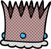 cartoon doodle silver crown vector