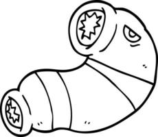 line drawing cartoon monster leech vector