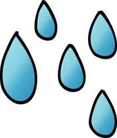 cartoon doodle rain drop vector