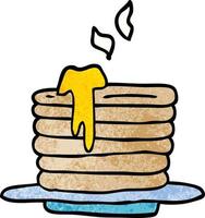 cartoon doodle stack of pancakes vector