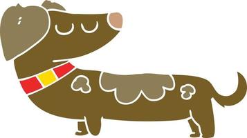 flat color style cartoon dog vector