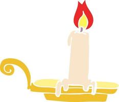 cartoon doodle burning candle vector