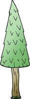 cartoon doodle christmas tree vector