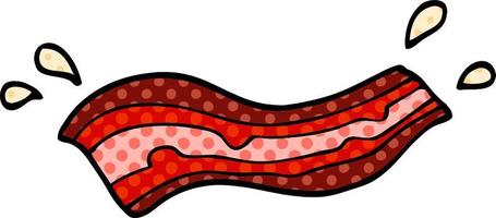 cartoon doodle sizzling bacon vector