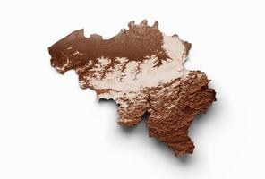 Map of Belgium in old style, brown graphics in a retro style Vintage Style. High detailed 3d illustration photo