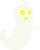 flat color illustration of a cartoon ghost vector