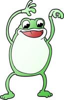 cartoon doodle frog vector