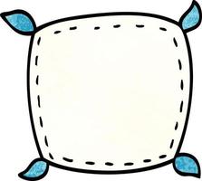 cartoon doodle plain cushion vector