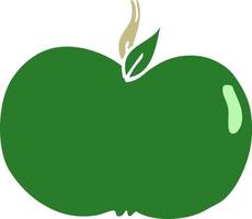 cartoon doodle juicy apple vector