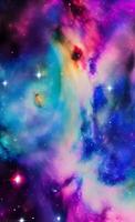 An abstract nebula in outer space and galaxies background of 3D render, suitable for a mobile screen, phone desktop, landing page, UI UX, and wallpaper. photo