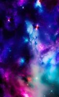 An abstract nebula in outer space and galaxies background of 3D render, suitable for a mobile screen, phone desktop, landing page, UI UX, and wallpaper. photo