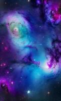 An abstract nebula in outer space and galaxies background of 3D render, suitable for a mobile screen, phone desktop, landing page, UI UX, and wallpaper. photo