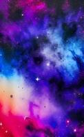 An abstract nebula in outer space and galaxies background of 3D render, suitable for a mobile screen, phone desktop, landing page, UI UX, and wallpaper. photo