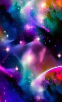 An abstract nebula in outer space and galaxies background of 3D render, suitable for a mobile screen, phone desktop, landing page, UI UX, and wallpaper. photo