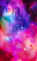 An abstract nebula in outer space and galaxies background of 3D render, suitable for a mobile screen, phone desktop, landing page, UI UX, and wallpaper. photo