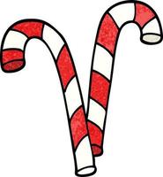 cartoon doodle xmas candy cane vector