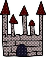 cartoon doodle traditional castle vector