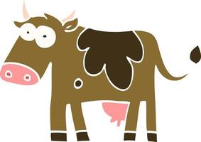 cartoon doodle farm cow vector