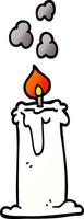 cartoon doodle candle burning vector