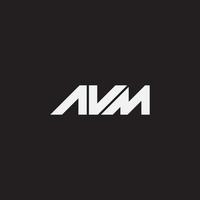 plantilla de logotipo de monograma de letra inicial avm. vector