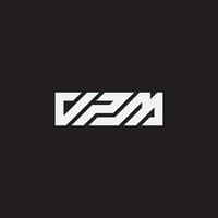 Initial letter V P M monogram logo template. vector