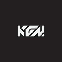 plantilla de logotipo de monograma de letra inicial kgn. vector