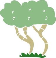 cartoon doodle tree vector