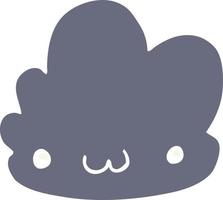 cute flat color style cartoon cloud vector