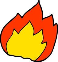 cartoon doodle fire vector