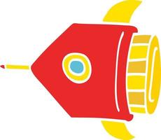 cartoon doodle rocket vector