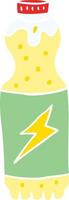 flat color style cartoon soda bottle vector