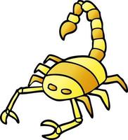 garabato de dibujos animados de un escorpión vector