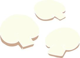 flat color style cartoon mushrooms vector